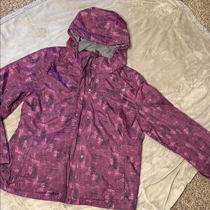 Rothschild Magenta Patterned Hooded Jacket